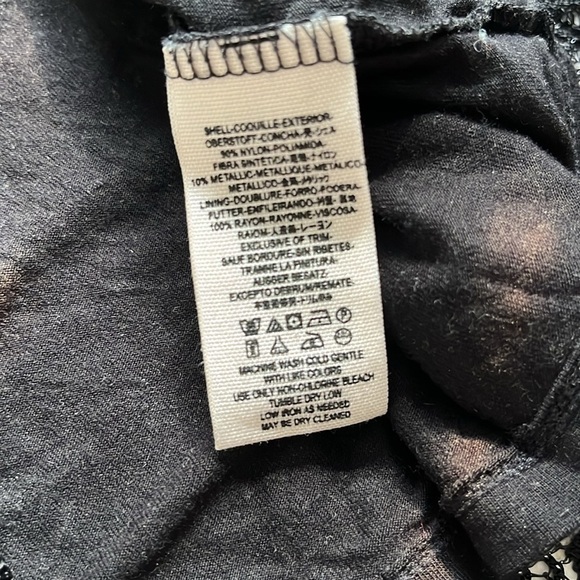 Free People Foiled Again Black Metallic Treaded Lace Bodycon Dress Black Size M - Picture 12 of 12